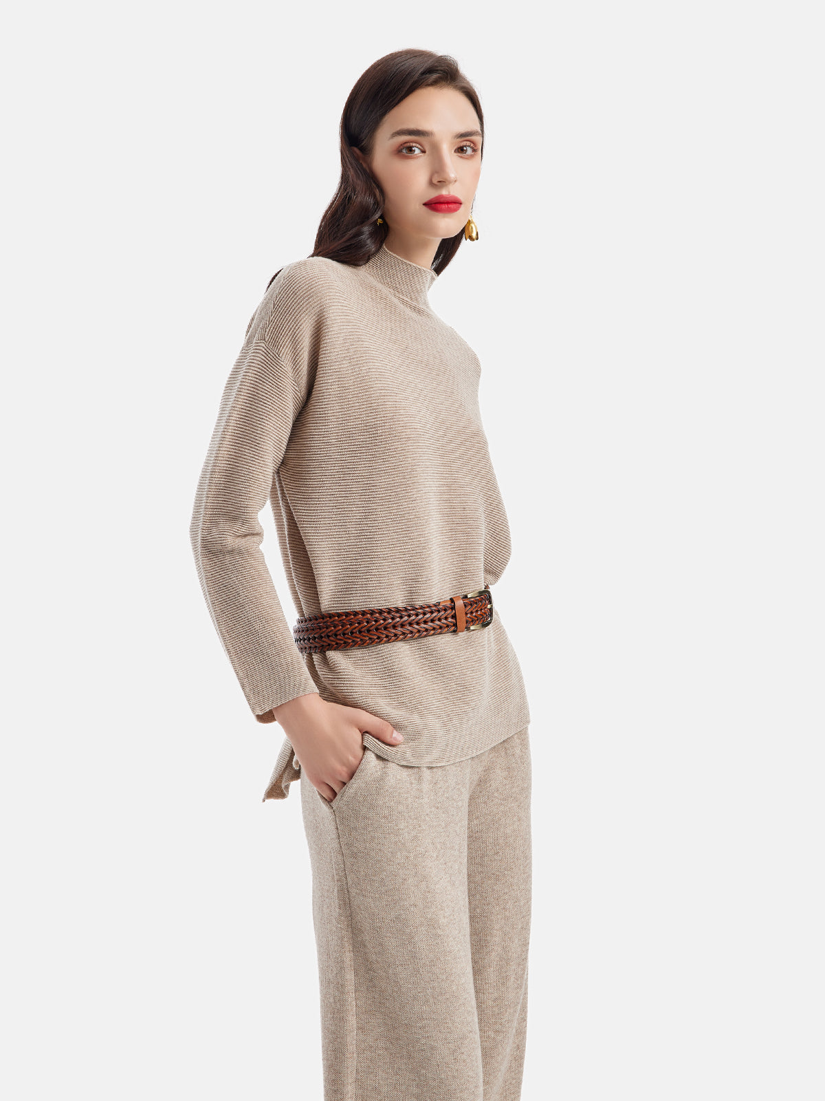 Vita Di Palma™ | Irregular Oversized High-Neck Sweater