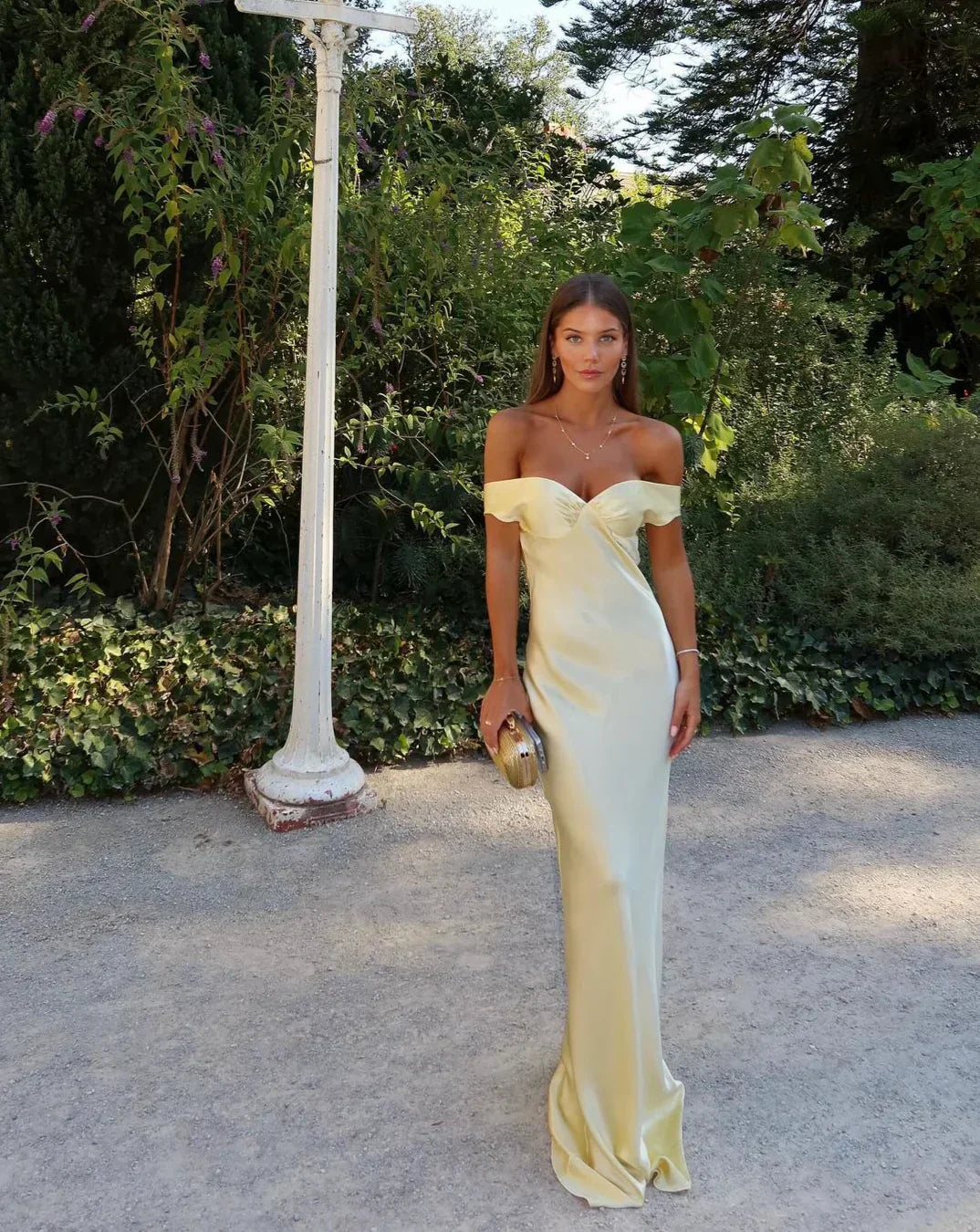 Emory: Satin Backless Maxi Dress