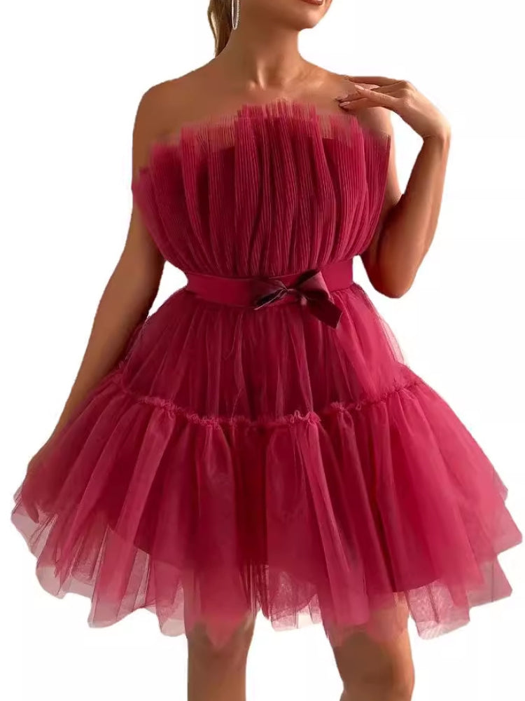 Vita Di Palma™ | Mesh Bow Tulle Dress