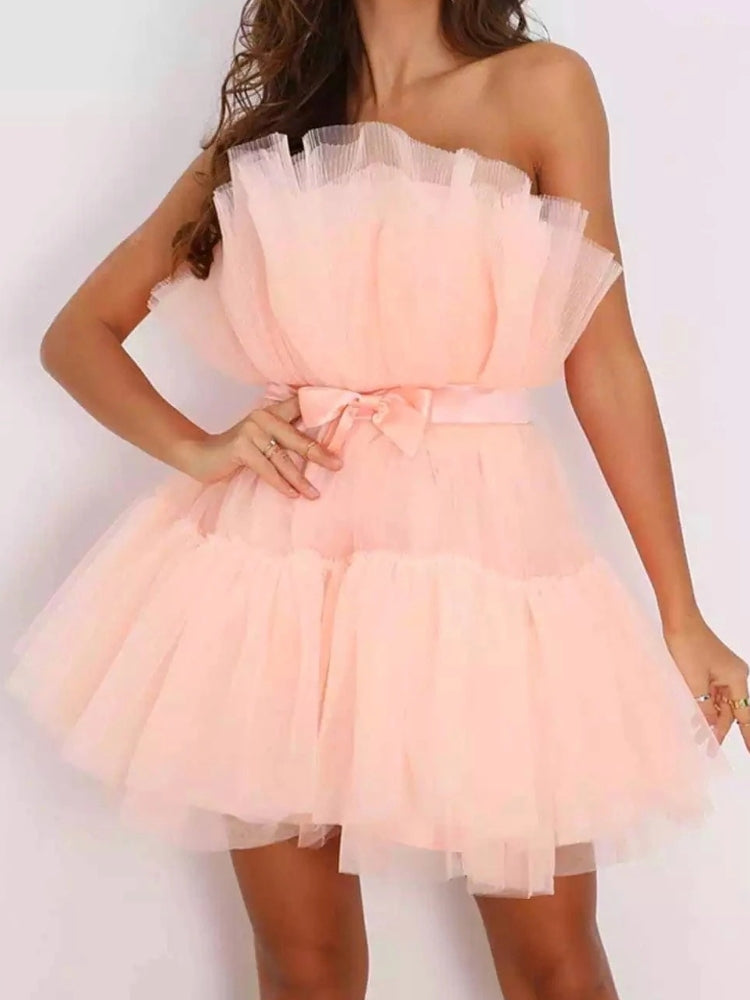 Vita Di Palma™ | Mesh Bow Tulle Dress