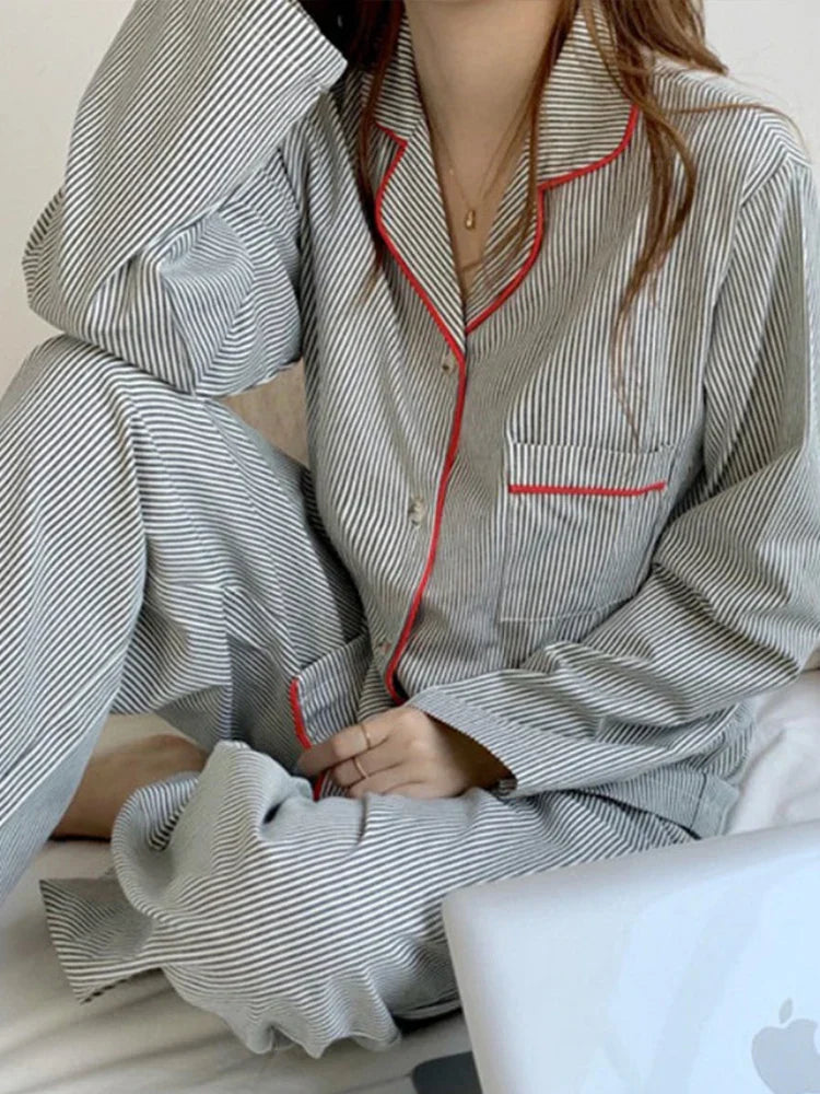 Evi | Green Striped Pyjama