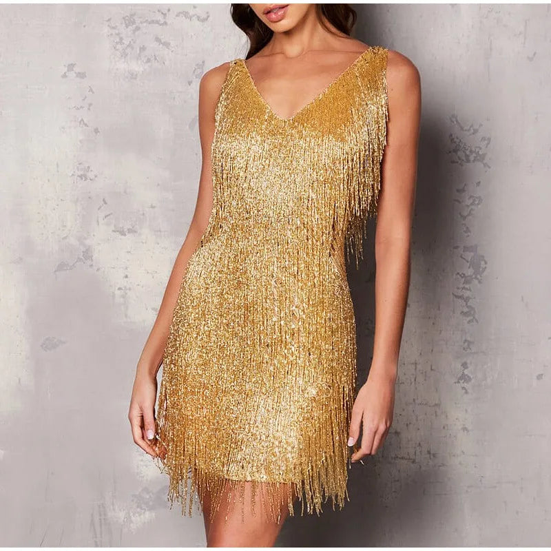 Malia: Playful Embellished Dress | White