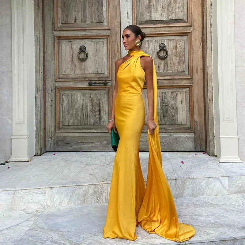 Stella: Timeless Cape Gown