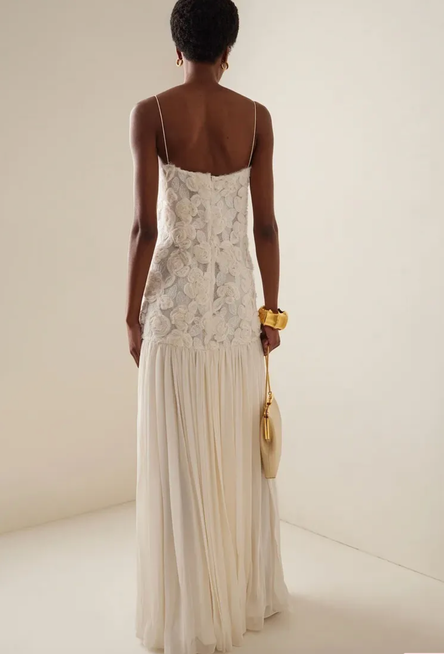 Myra: Floral Backless Maxi Dress