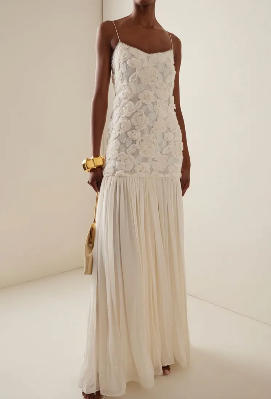 Myra: Floral Backless Maxi Dress