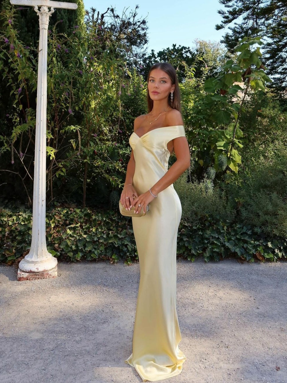 Emory: Satin Backless Maxi Dress