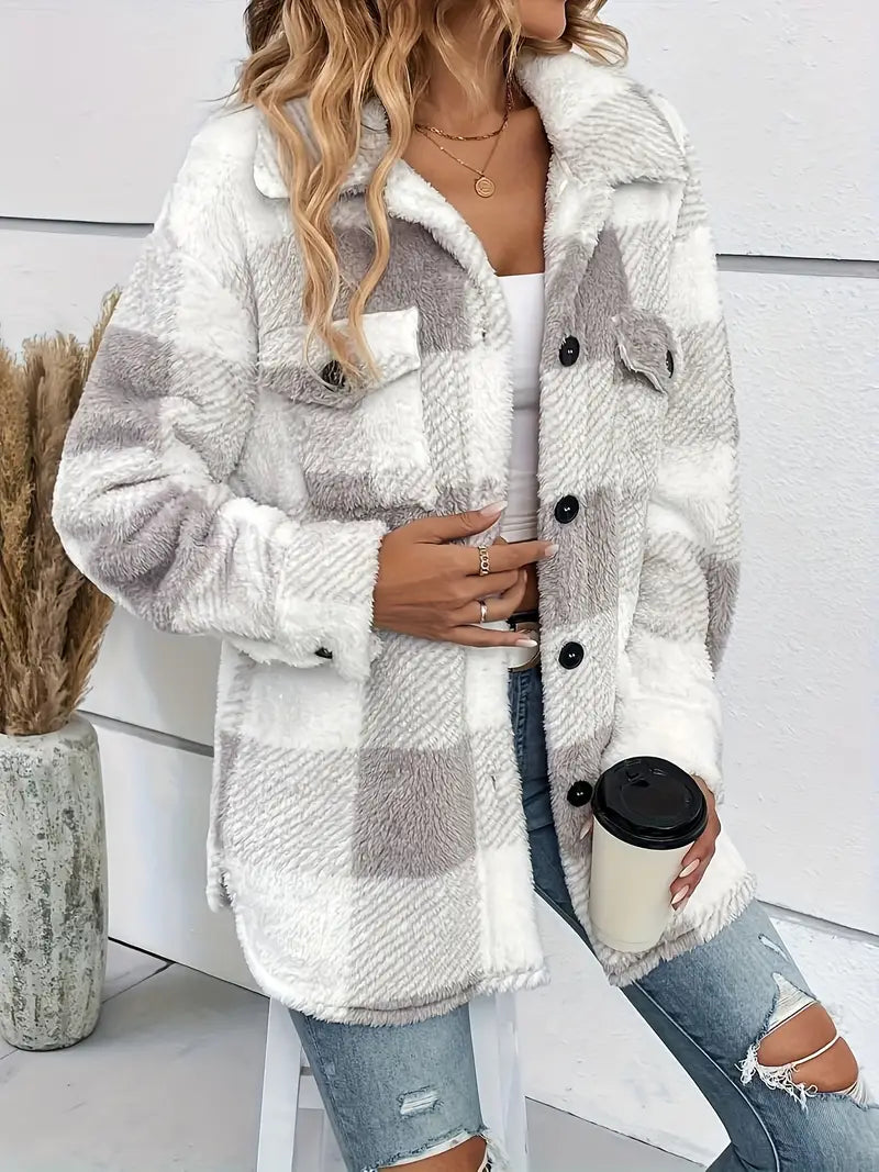 Vita Di Palma™ | Plaid Teddy Coat