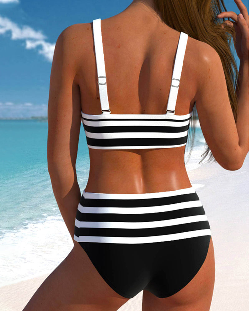 Vita Di Palma™ | Striped High-Waist Bikini