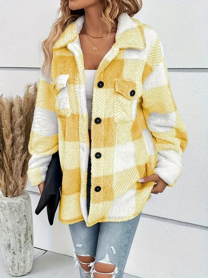 Vita Di Palma™ | Plaid Teddy Coat