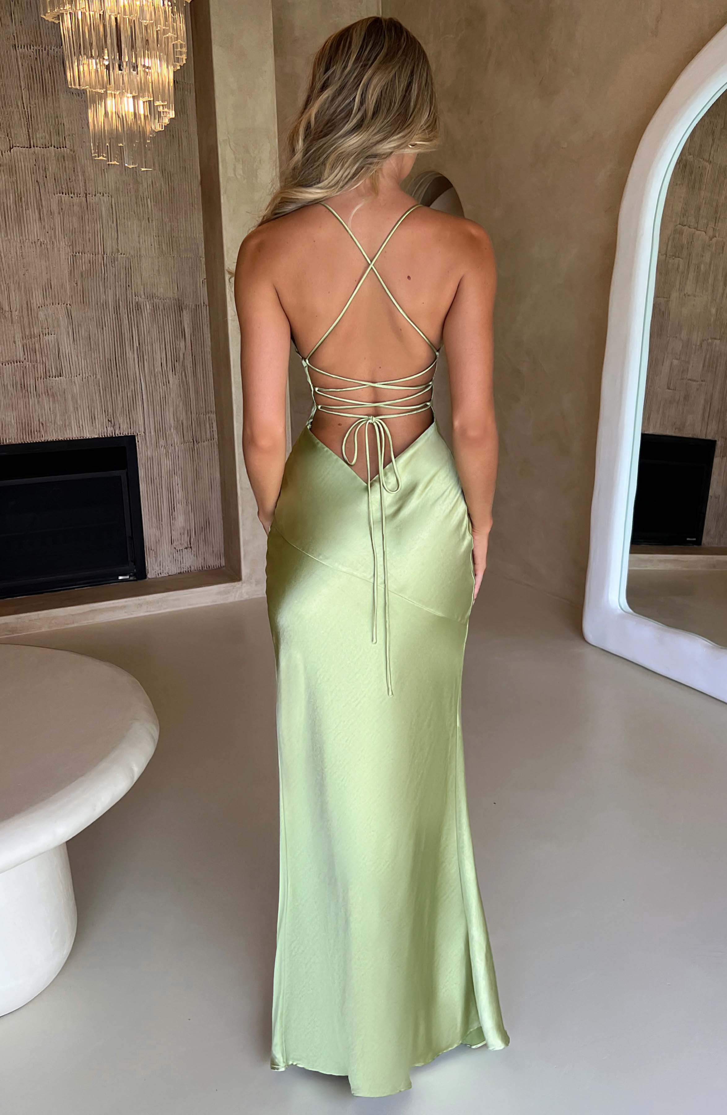 Natalie: Satin Maxi Dress