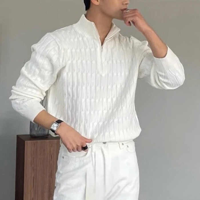 Vita Di Palma™ | Cable Half Zip Sweater