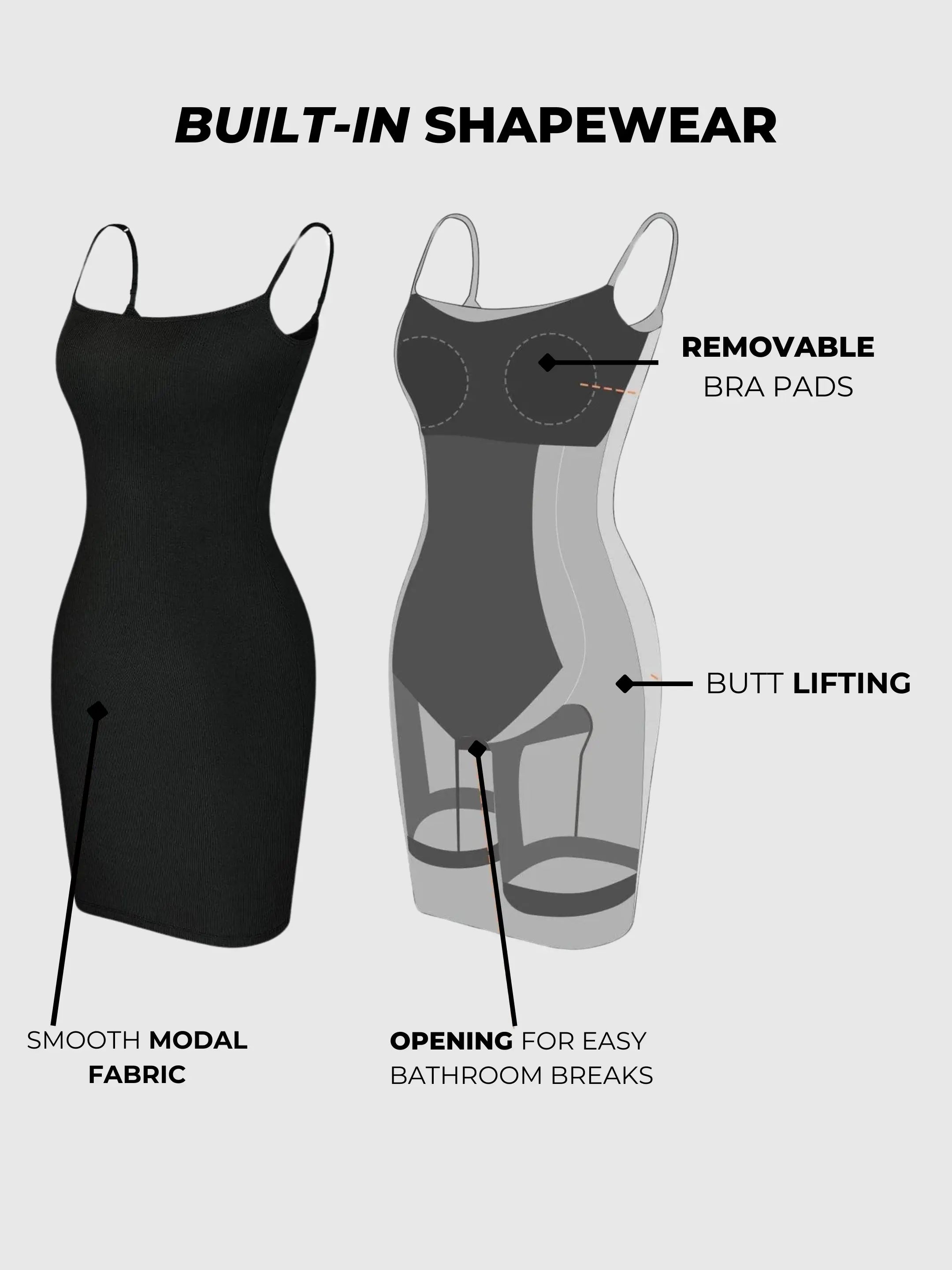 Vita Di Palma™ | Slip Mini Shapewear Dress